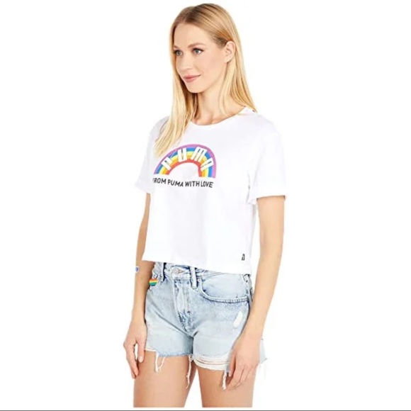 PUMA Pride Graphic Tee From Puma With Love Shirt - Picture 6 of 16